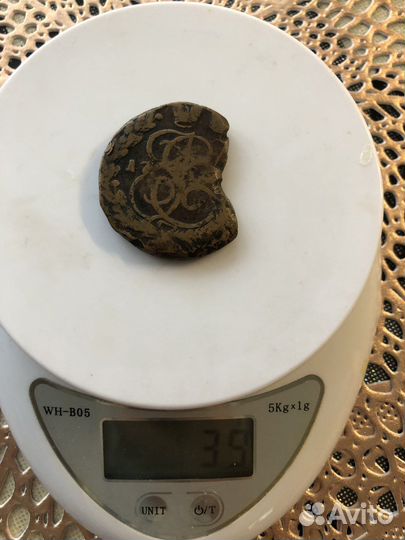 Монета 5 копеек 1782 года