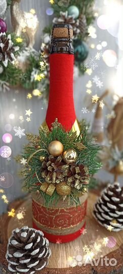 Новогоднее украшение на напиток