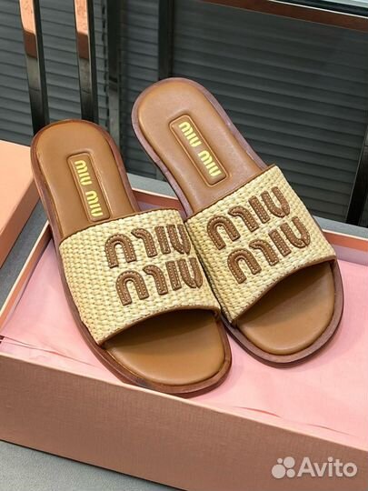 Шлепанцы Miu Miu премиум