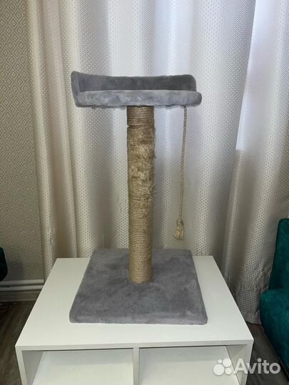 Когтеточка с лежанкой и веревочкой