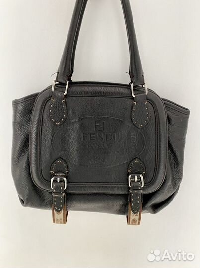 Кожанная сумка Fendi оригинал