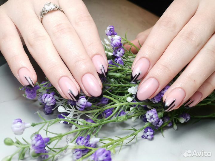 Маникюр, покрытие гель лаком, наращивание ногтей