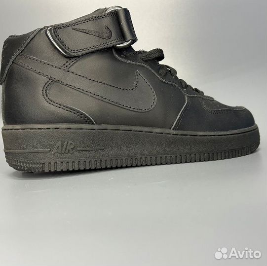 Кроссовки Nike Air Force 1 Mid Black Люкс