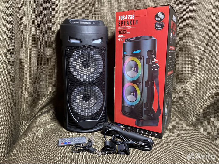 Портативная колонка bluetooth 40 см + микрофон