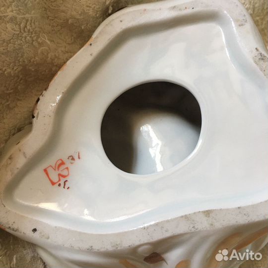 Редкая Пепельница фарфор Охотник и собака СССР