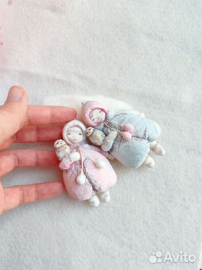 Ватные елочные игрушки