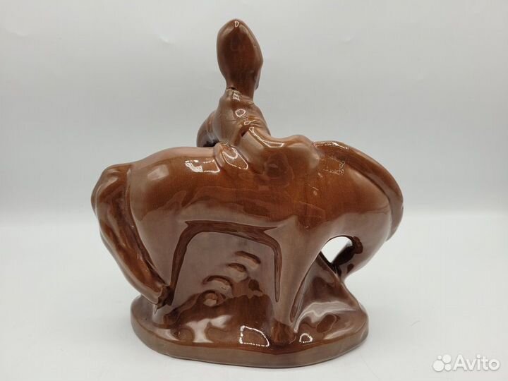 Статуэтка керамика Казак с конем 20*20 см Львов