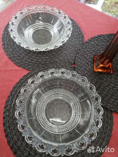 Салатник ажурный ваза для фруктов сухарница стекло