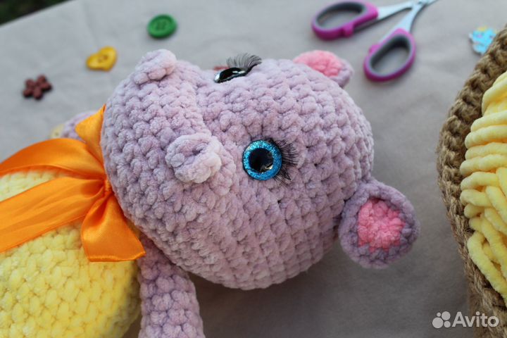 Бегемотик ручной работы