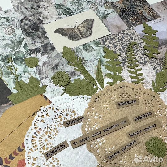 Набор бумаги для скрапбукинга, коллажа