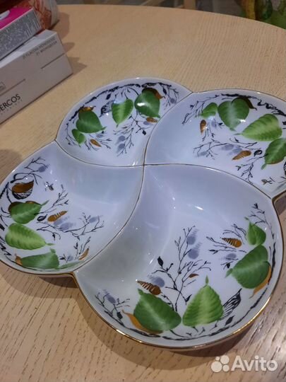 Блюдо 2, Чехия Bohemia,Luminarc Франция, фарфор