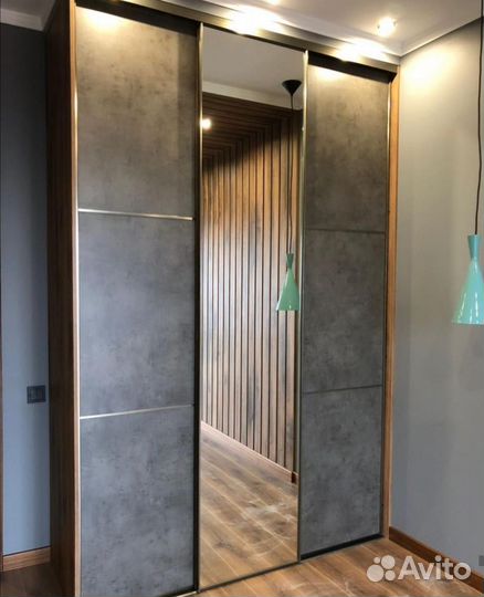 Изготовление дверей для шкафов-купе в алюм.профиле