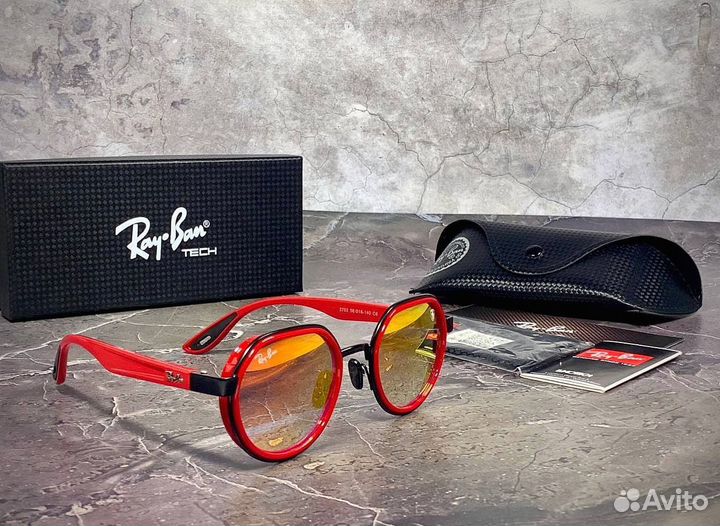 Очки Ray Ban Ferrari красный градиент