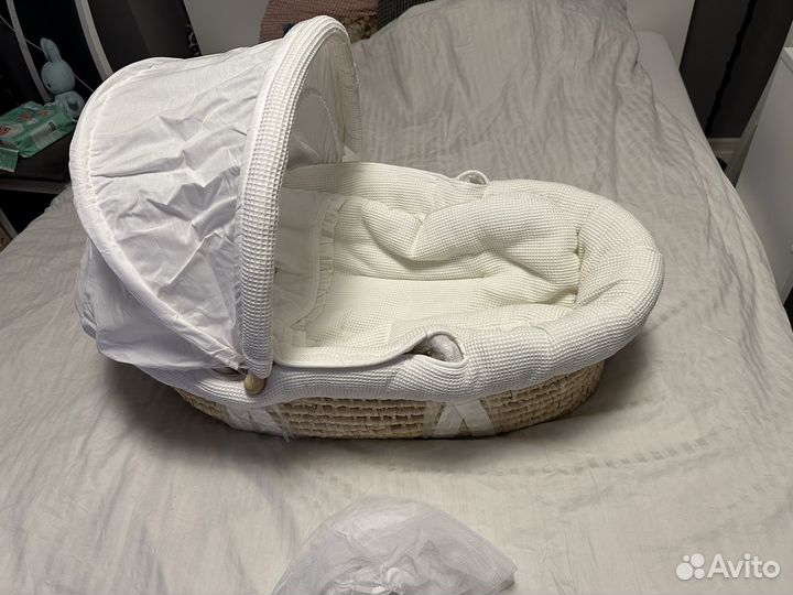 Плетеная люлька колыбель для новорожденного