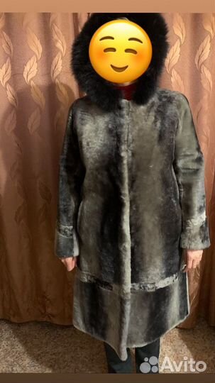 Шуба мутоновая с капюшоном
