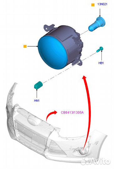 Стекло птф Форд Фокус 2 07-11, Фокус 3 -14