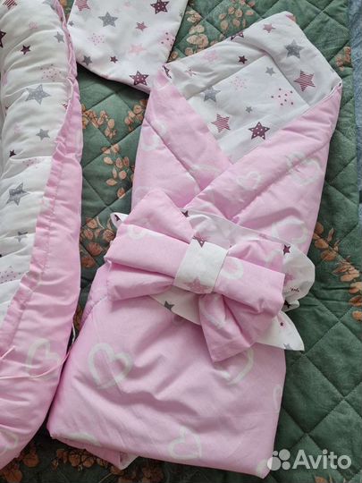 Одеяло-конверт с бантом-резинкой