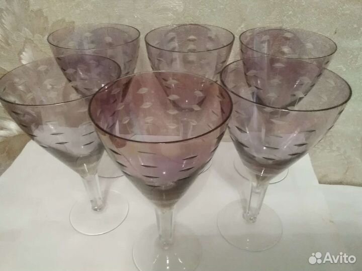 Фужеры СССР, цветное стекло