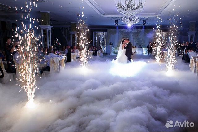 Тяжелый дым на свадьбу низкий дым Фонтаны холодные