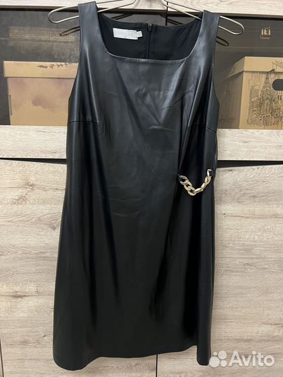 Кожаный сарафан женский