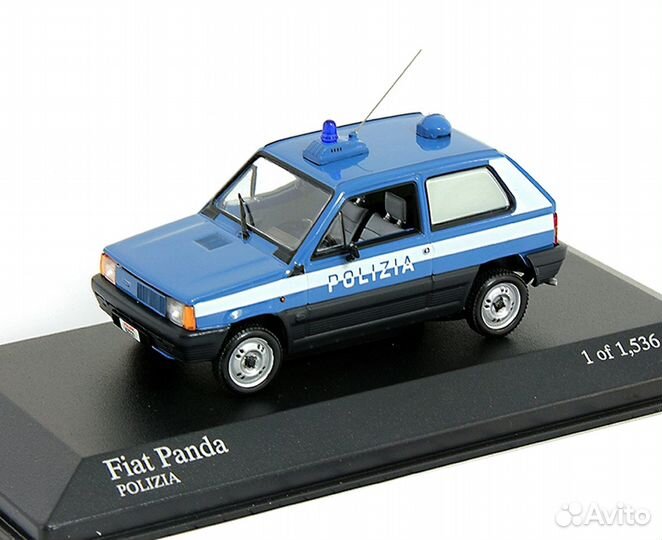 Minichamps 1:43 fiat panda, 1980 Polizia