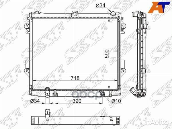 Радиатор Toyota Land Cruiser (J200) 07-21