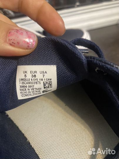 Кеды lacoste 38 оригинал