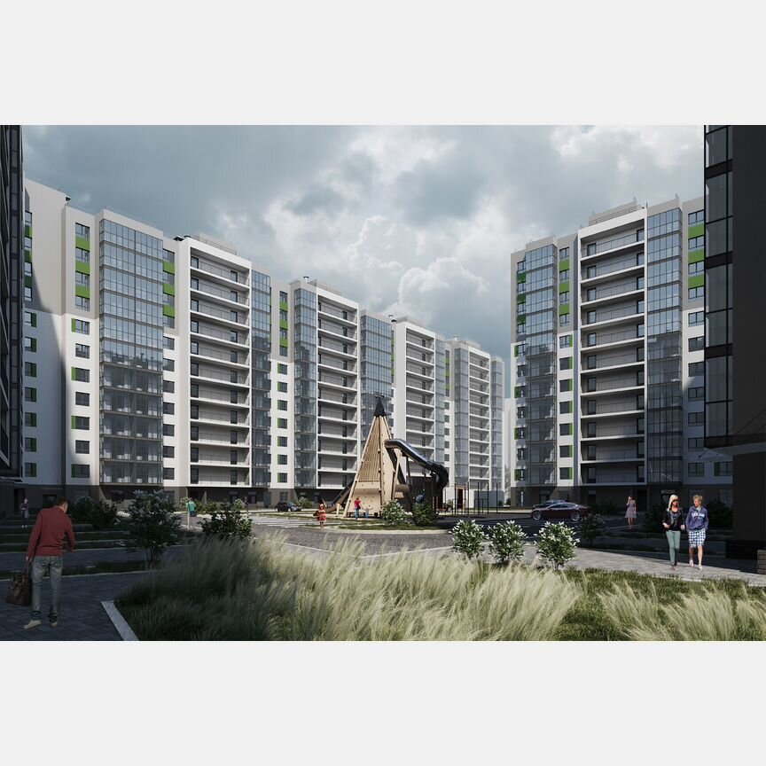 2-к. квартира, 54 м², 10/12 эт.