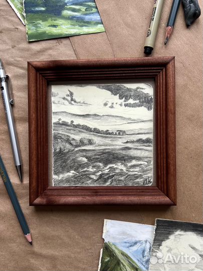 Картины пейзажи пастелью и карандашом