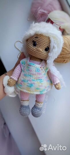 Вязаная кукла. Ручная работа. Игрушки вязаные