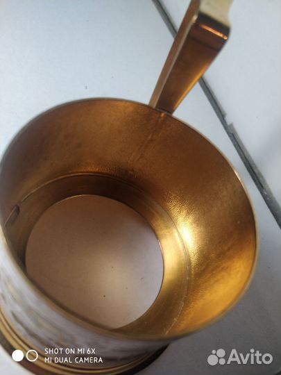 Подстаканник СССР эмаль,латунь