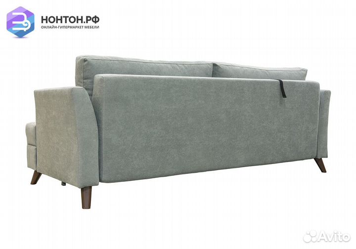 Диван тик-так Дамаск серый / вьюнки