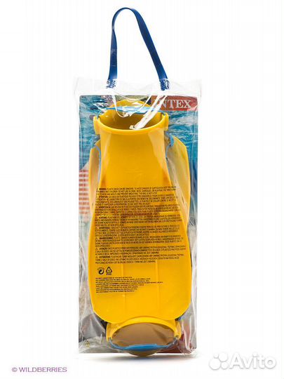 Ласты для плавания Intex, р. 38-40 Жёлтые
