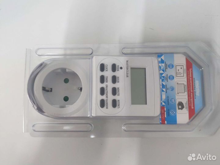 Таймер розеточный Smartbuy, сутки/неделя