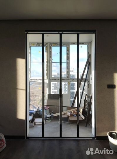 Перегородки алюминиевые стеклянные