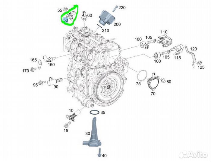 Датчик распредвала Mercedes-Benz Cla-Class C118FC