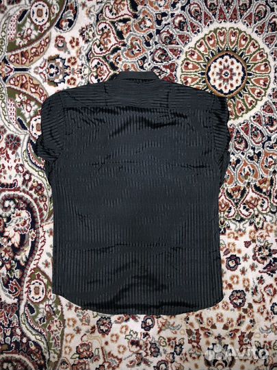 Рубашка черная в полоску