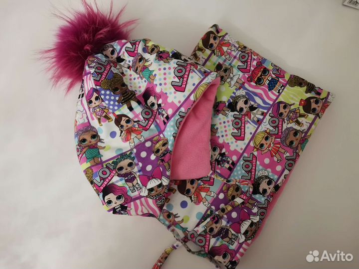 Шапка и снуд зимние с LOL, 5-6 лет