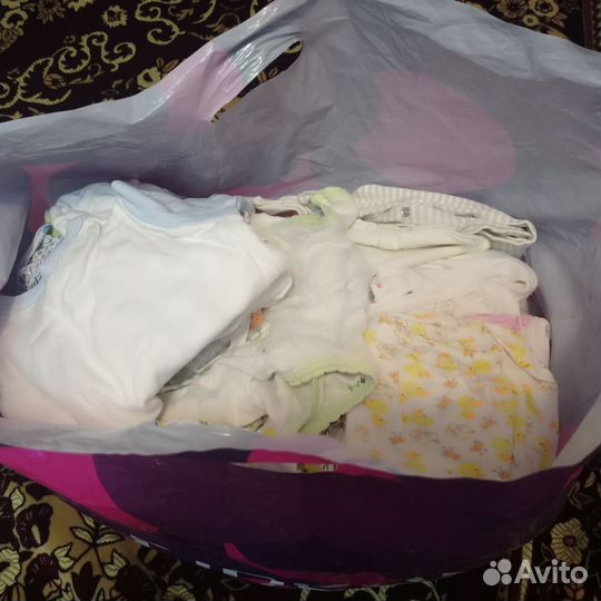 Пакет одежды на девочку 0-6 месяцев