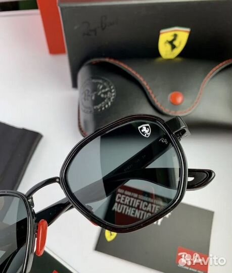 Солнцезащитные очки ray ban ferrari черные