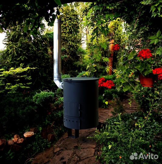 Печь для сжигания мусора Дымок-1 250 литров (3мм)