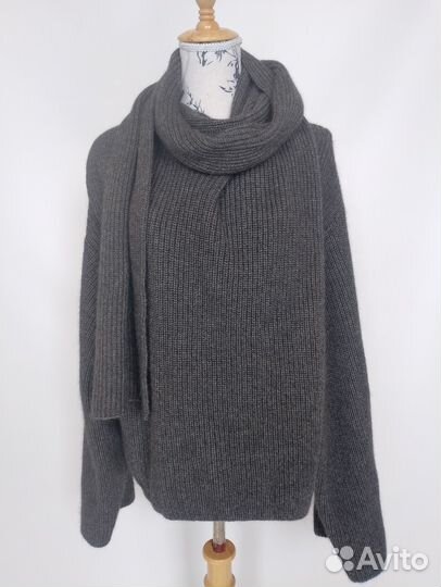 Кардиган Bazilika с шарфом кашемировый