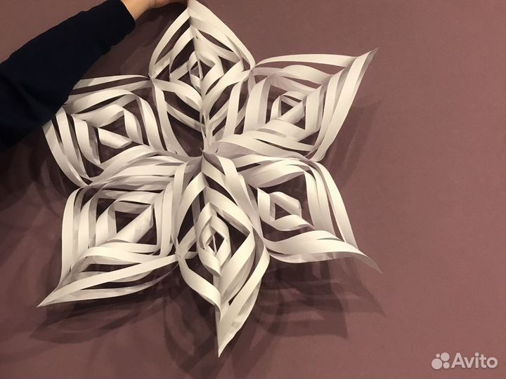 Снежинка из бумаги