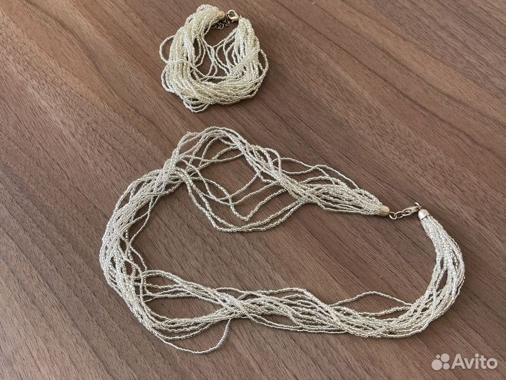 Бусы и браслет (Венецианское стекло)