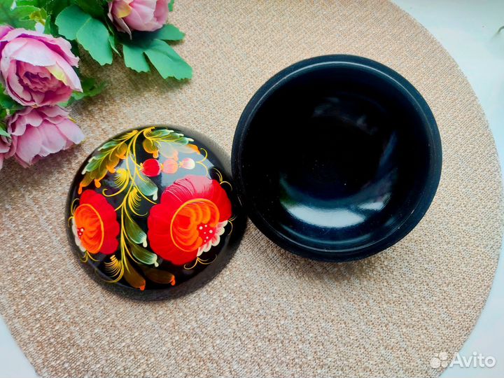 Шкатулка Петриковская роспись СССР винтаж