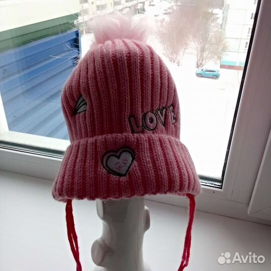 Шапка детская для девочки зимняя 