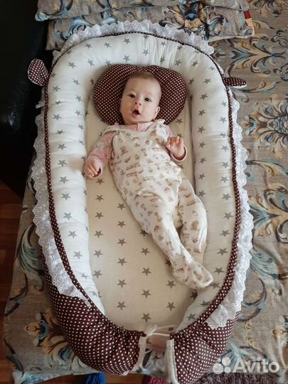 Кокон гнездышко для новорожденных большой