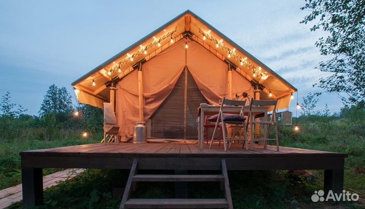 Сафари-палатка для глэмпинга 4x3 м