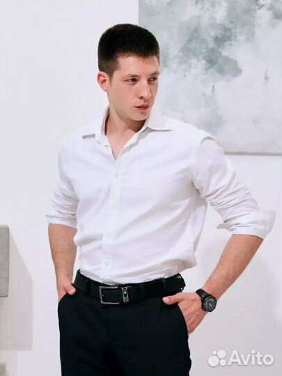 Мужской кожаный ремень tommy hilfiger