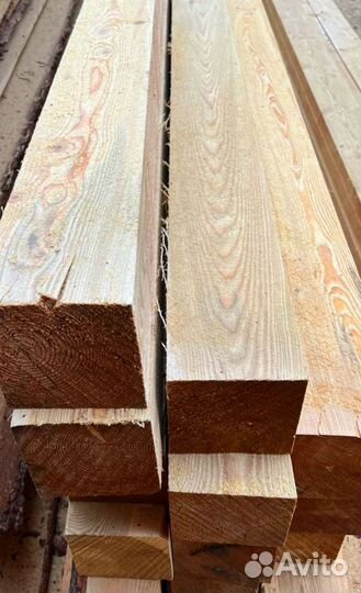 Брус из лиственницы, строганный, натуральный